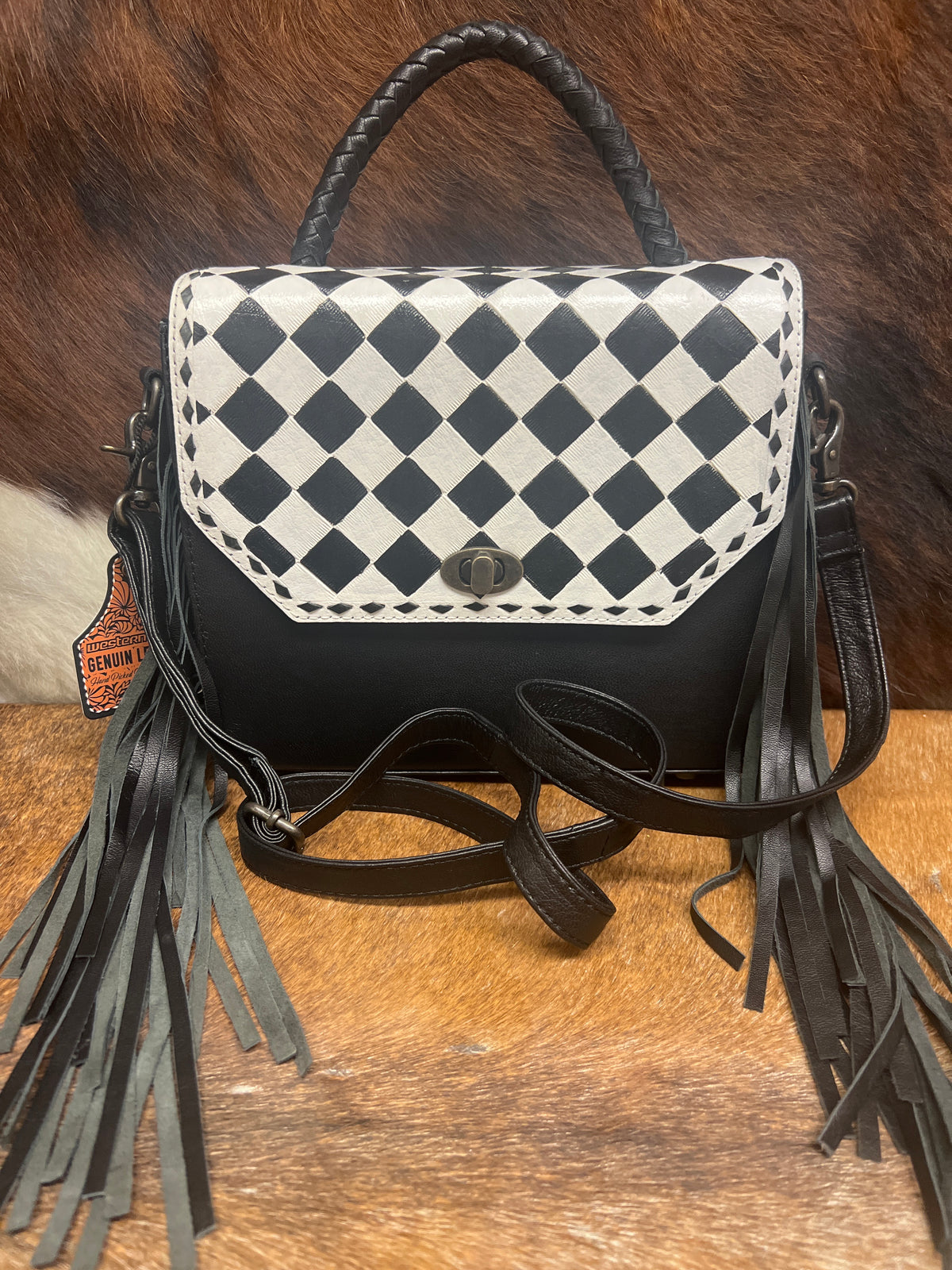 Checkered Crossbody