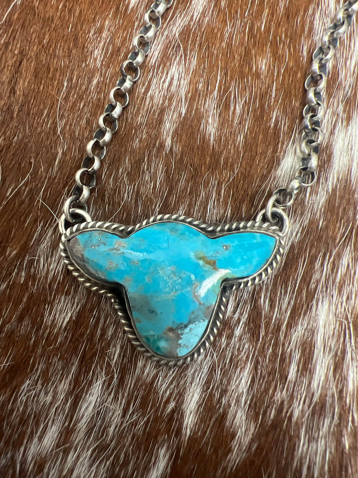 Turquoise Cow Necklace