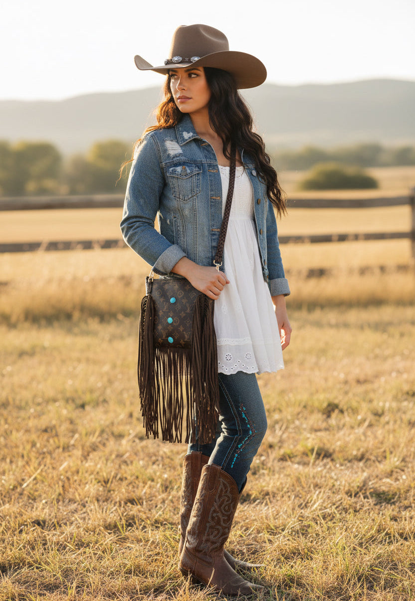Western Inspired Fringe Bag-4