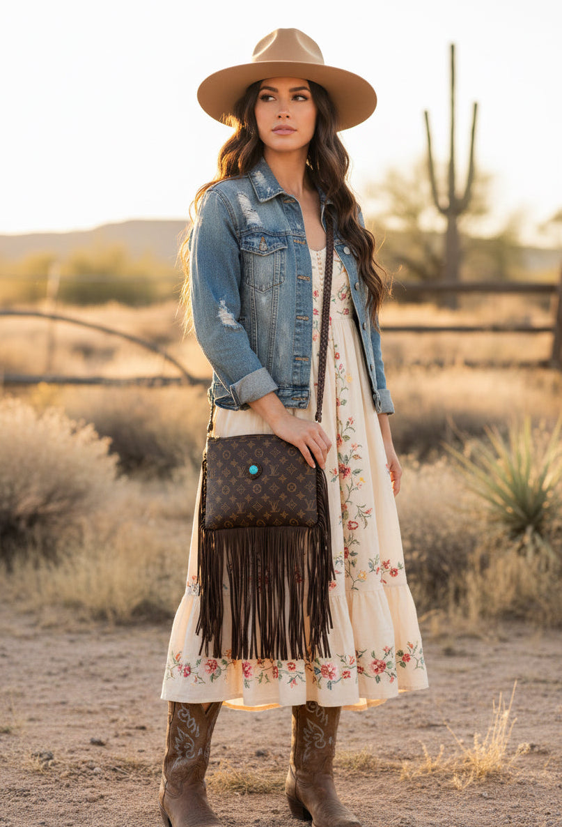 Western Inspired Fringe Bag-5