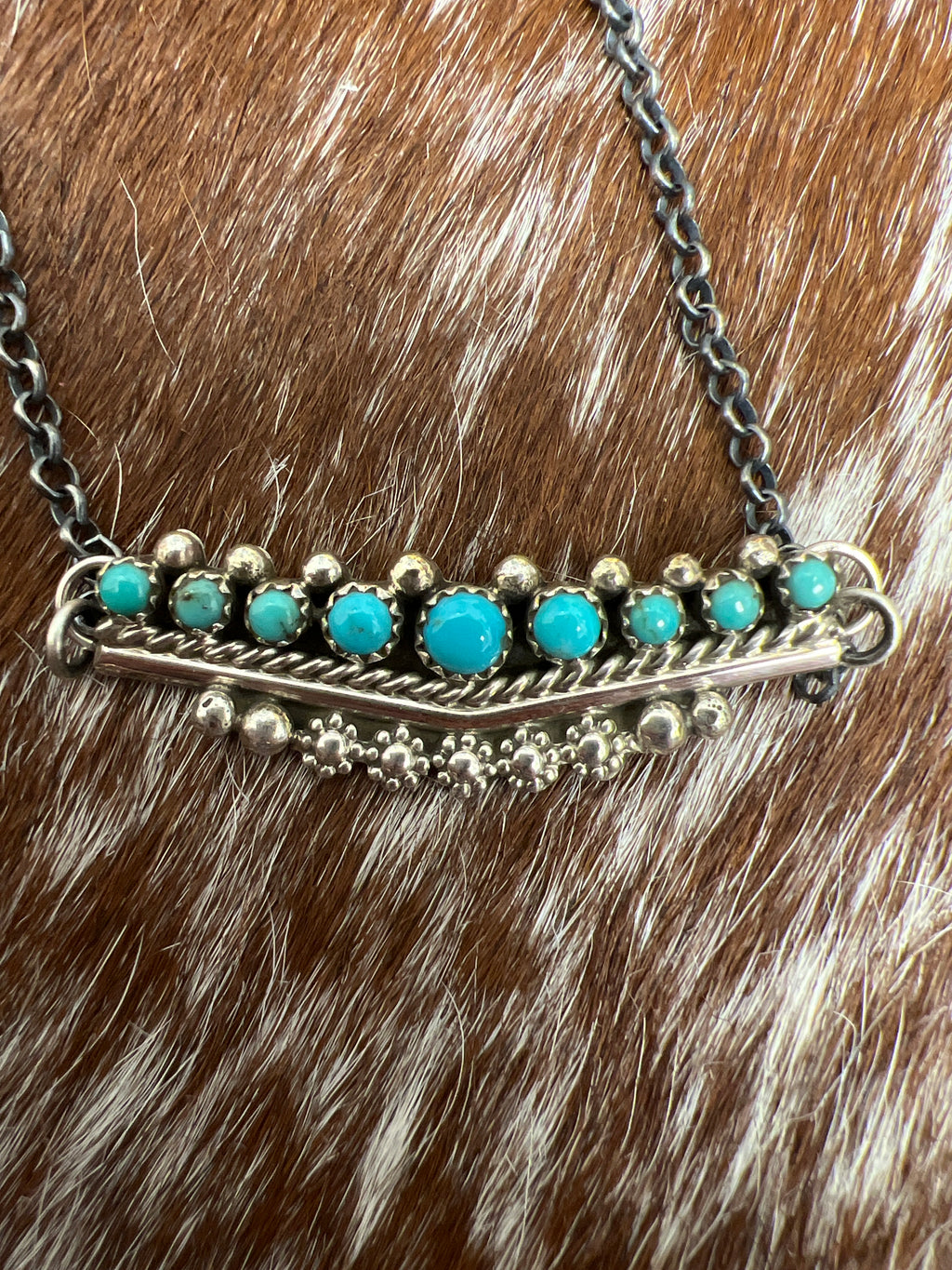 9 Stone Bar Necklace