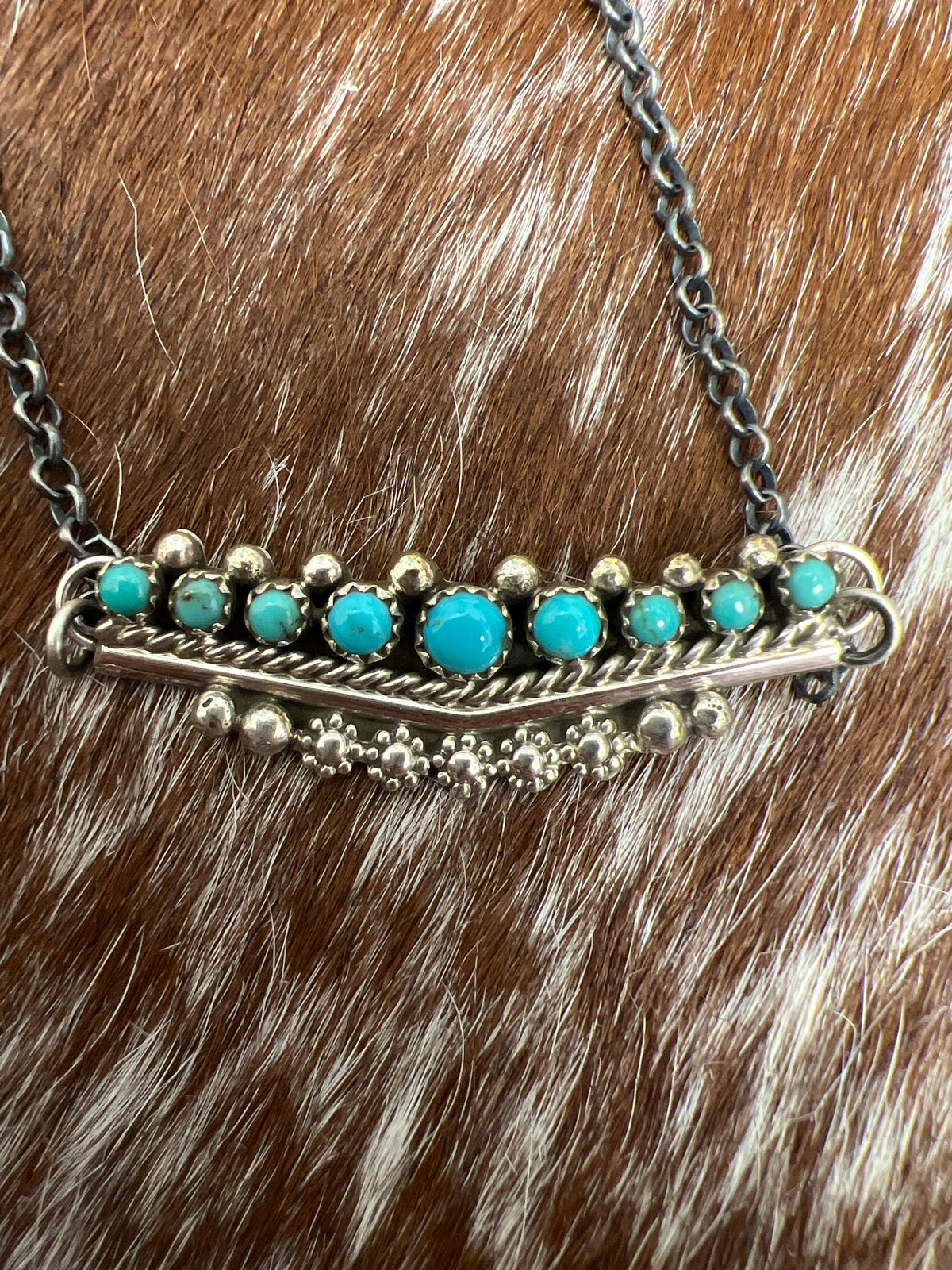 9 Stone Bar Necklace