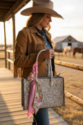 Silver Hand Tooled Leather Bag