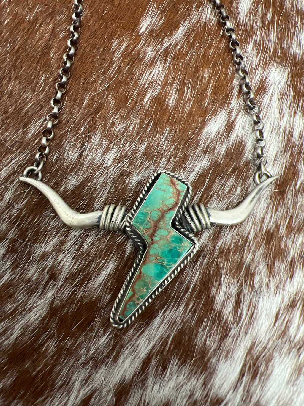 Longhorn Lightning Bolt Necklace