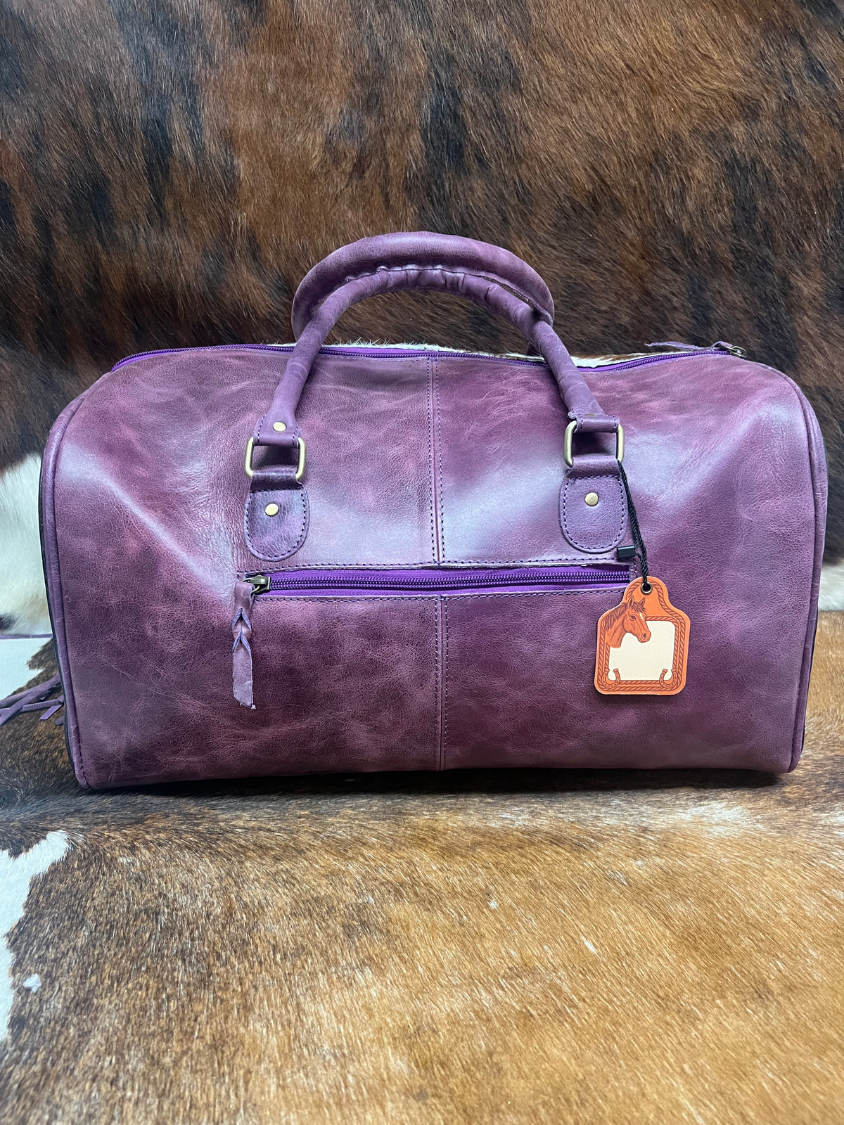 Checkered Cow Duffel
