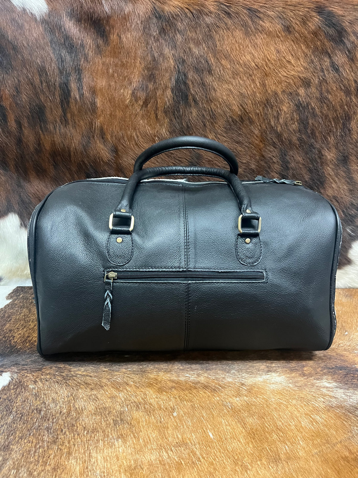 Checkered Cowhide Duffel