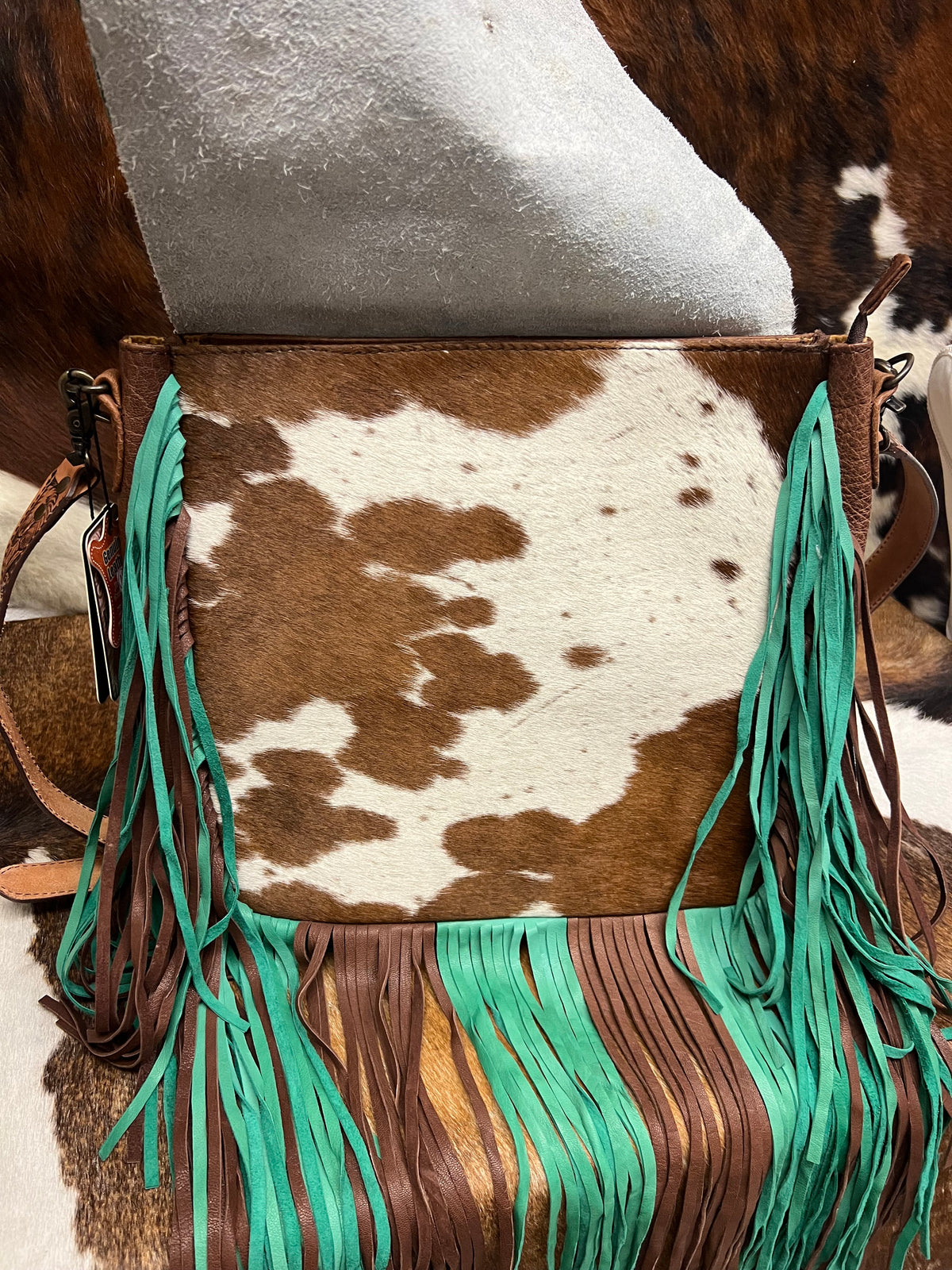 Cowhide Fringe Bag-T