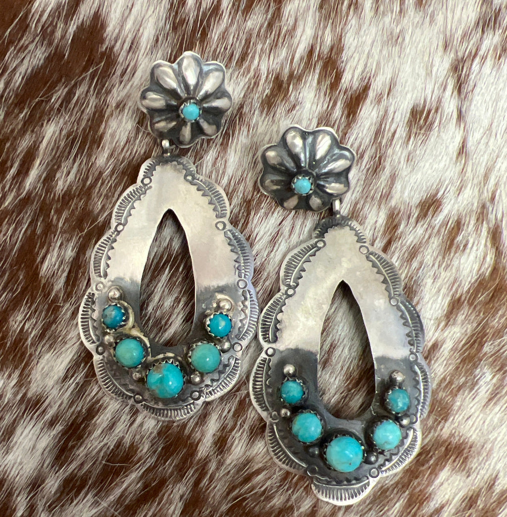 6-Stone Concho Earrings