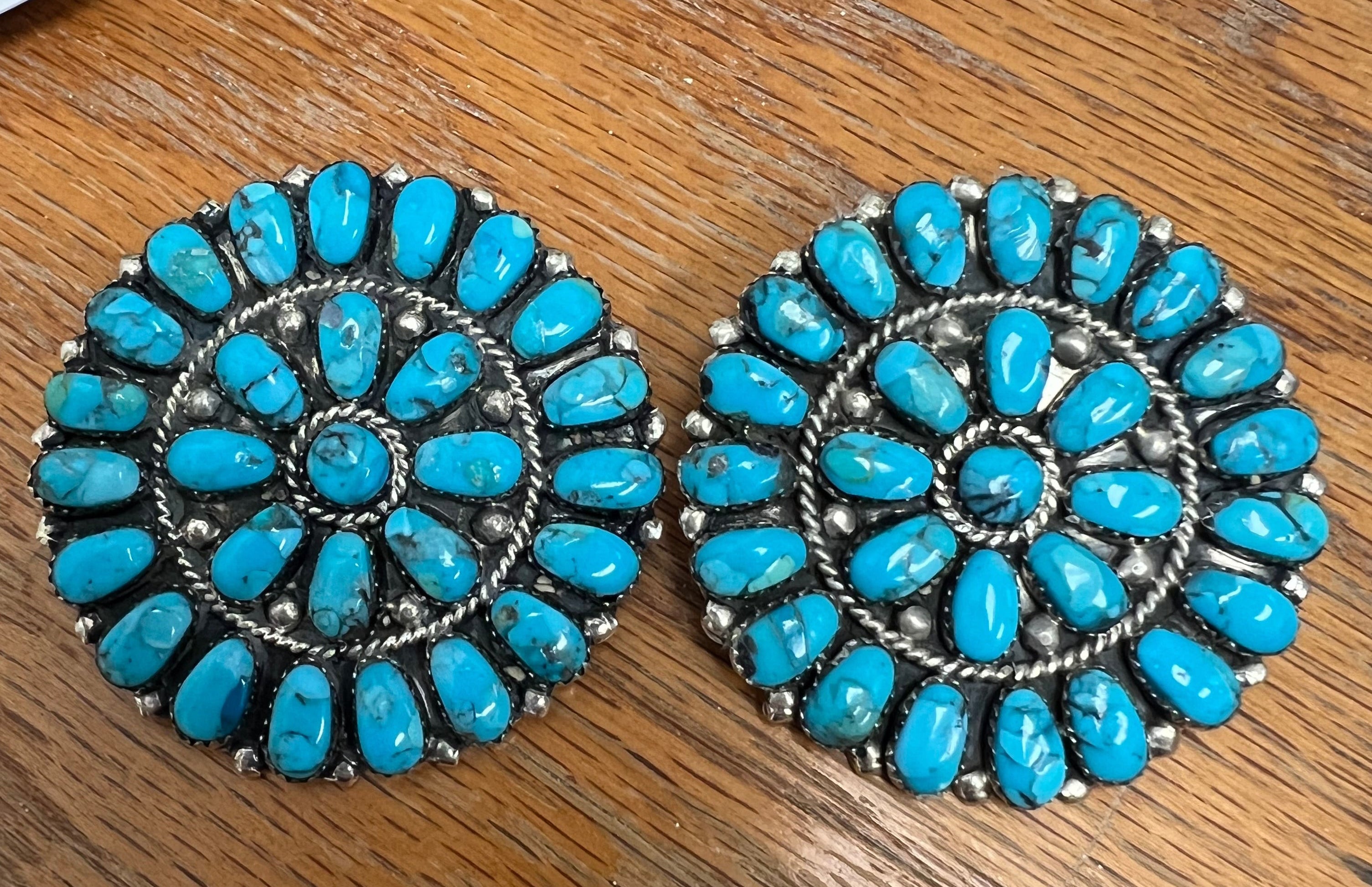 Large Cluster Earrings-Bl