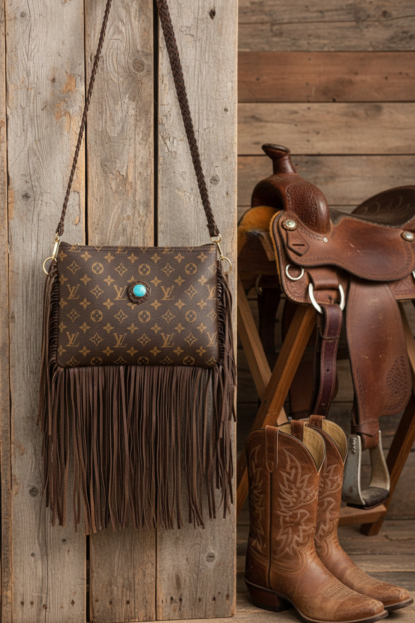 Western Inspired Fringe Bag-5