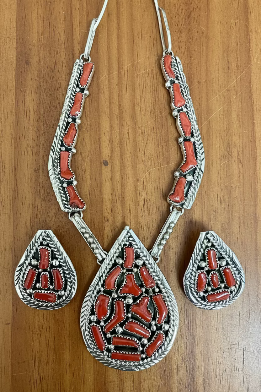 Coral Necklace Set