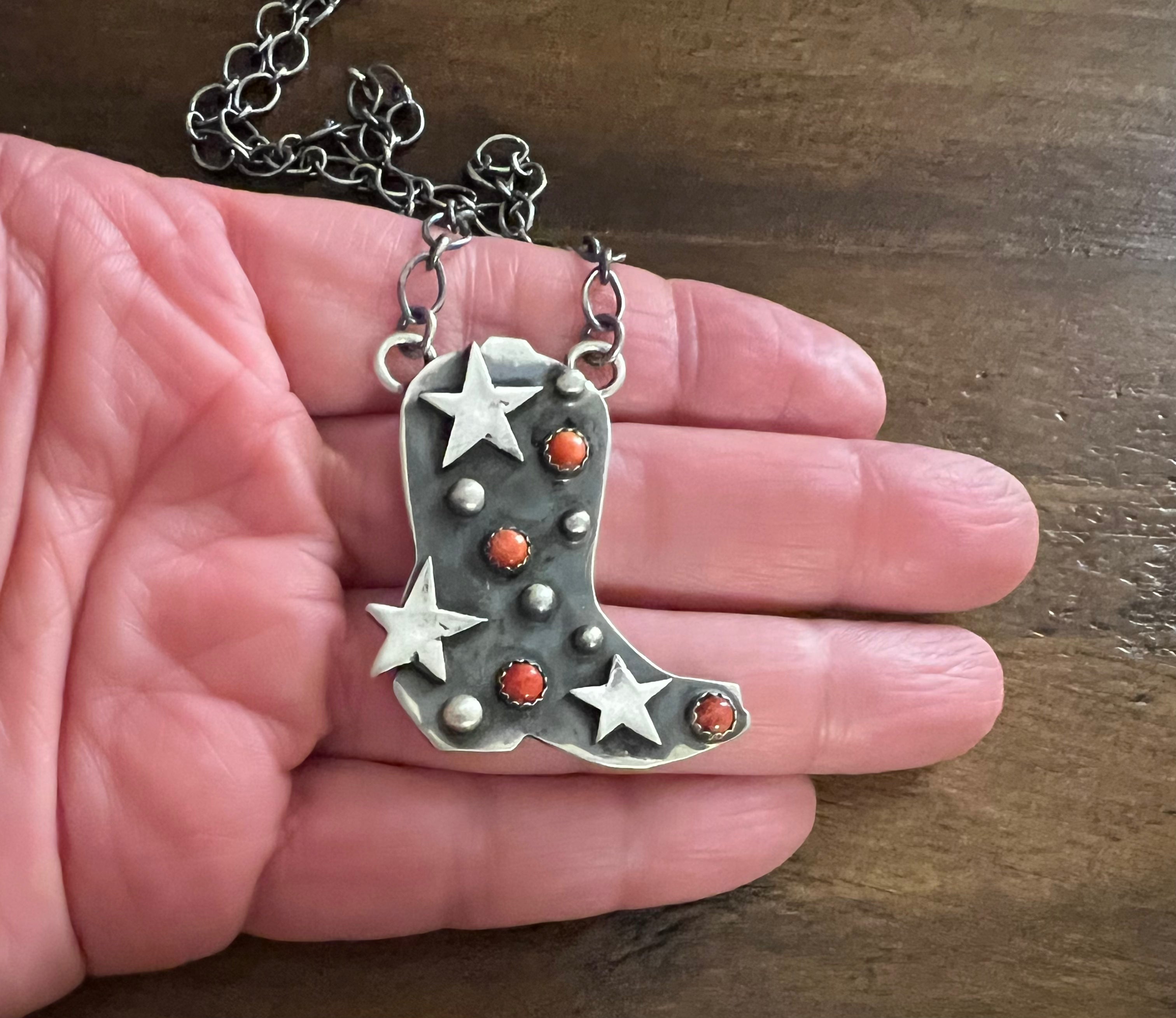 Cowboy Boot Necklace-MR