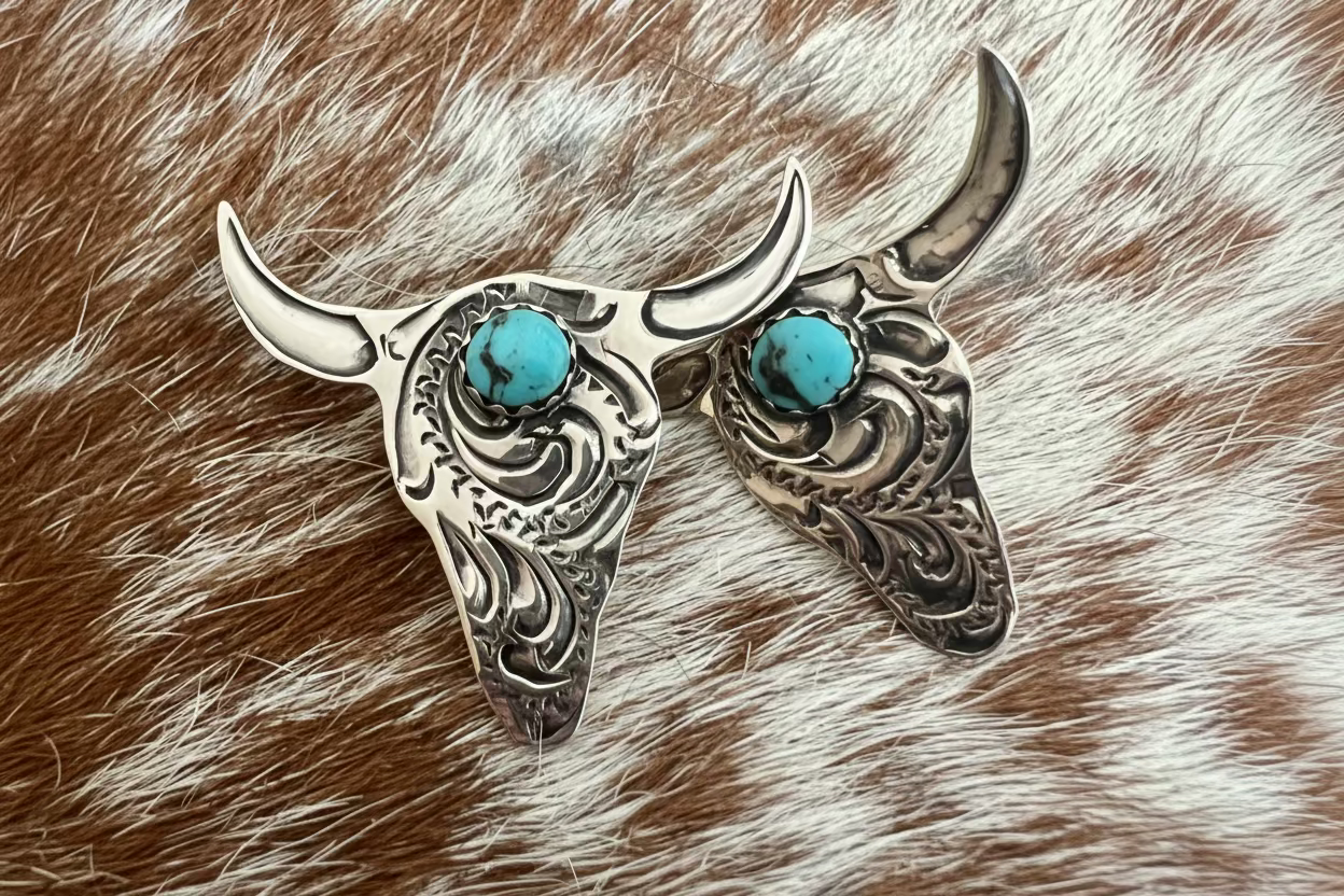 Steer Head Earrings