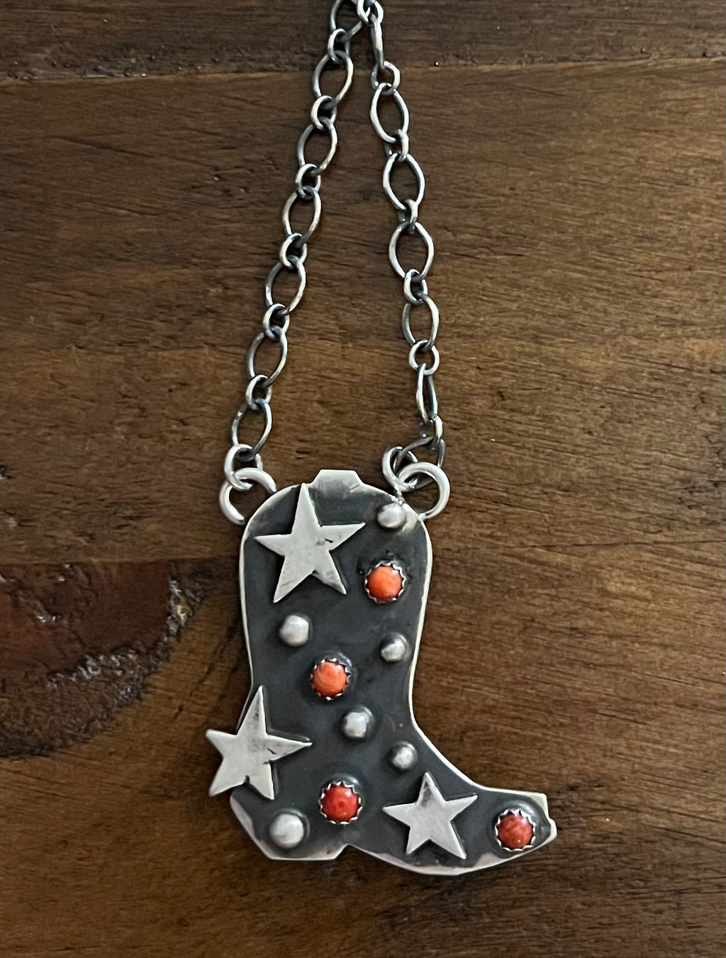 Cowboy Boot Necklace-MR