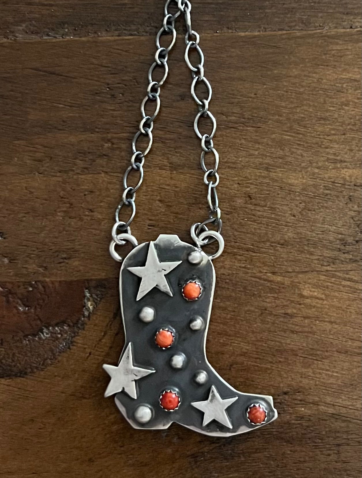 Cowboy Boot Necklace-MR
