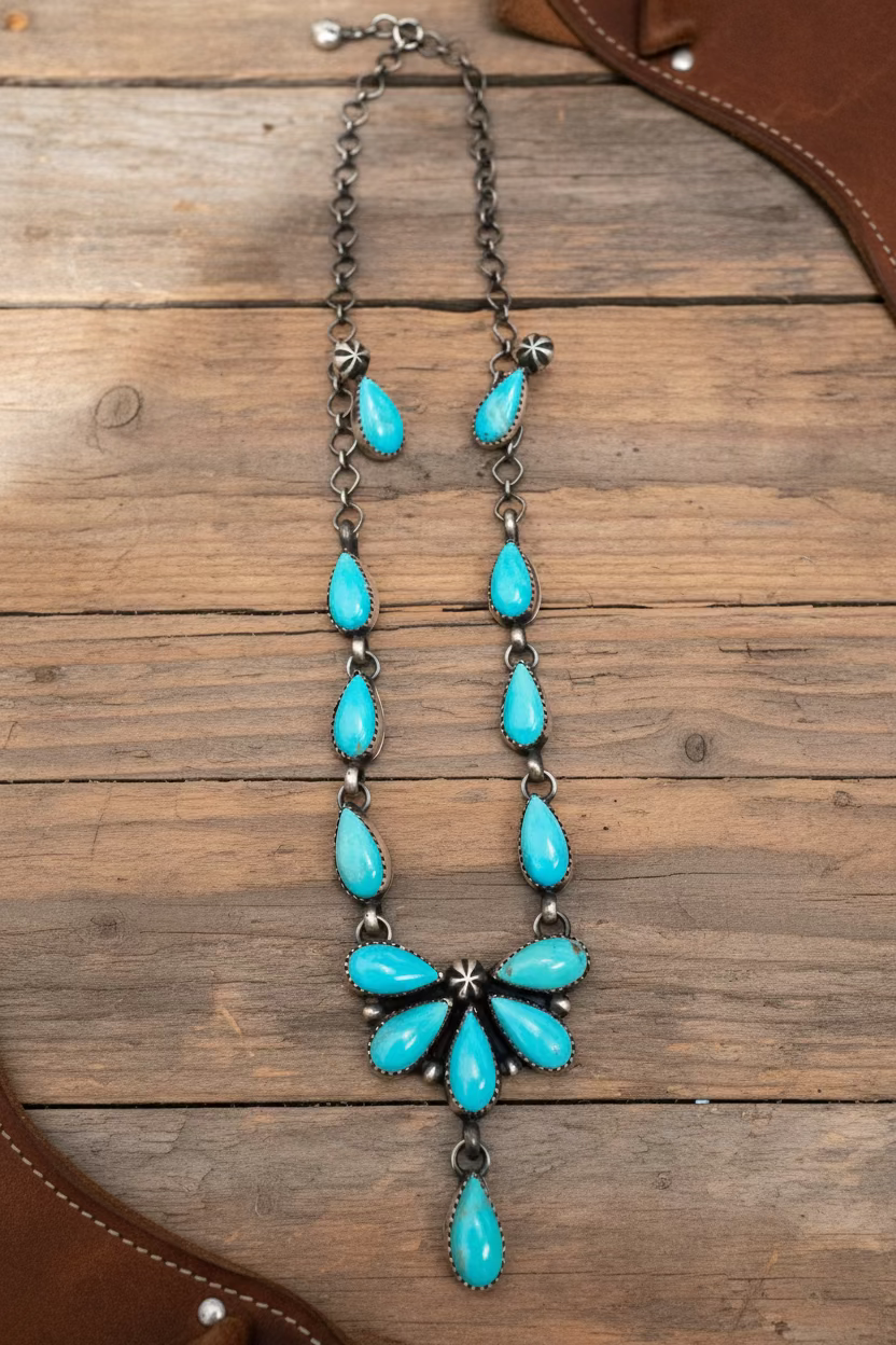 Half Cluster Lariat Set
