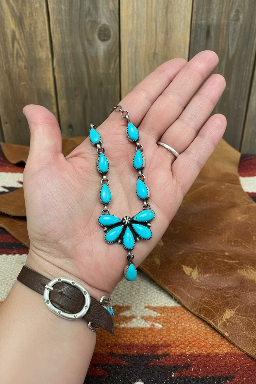 Half Cluster Lariat Set