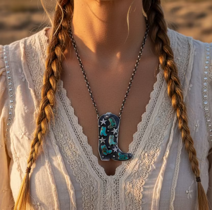Cowboy Boot Necklace