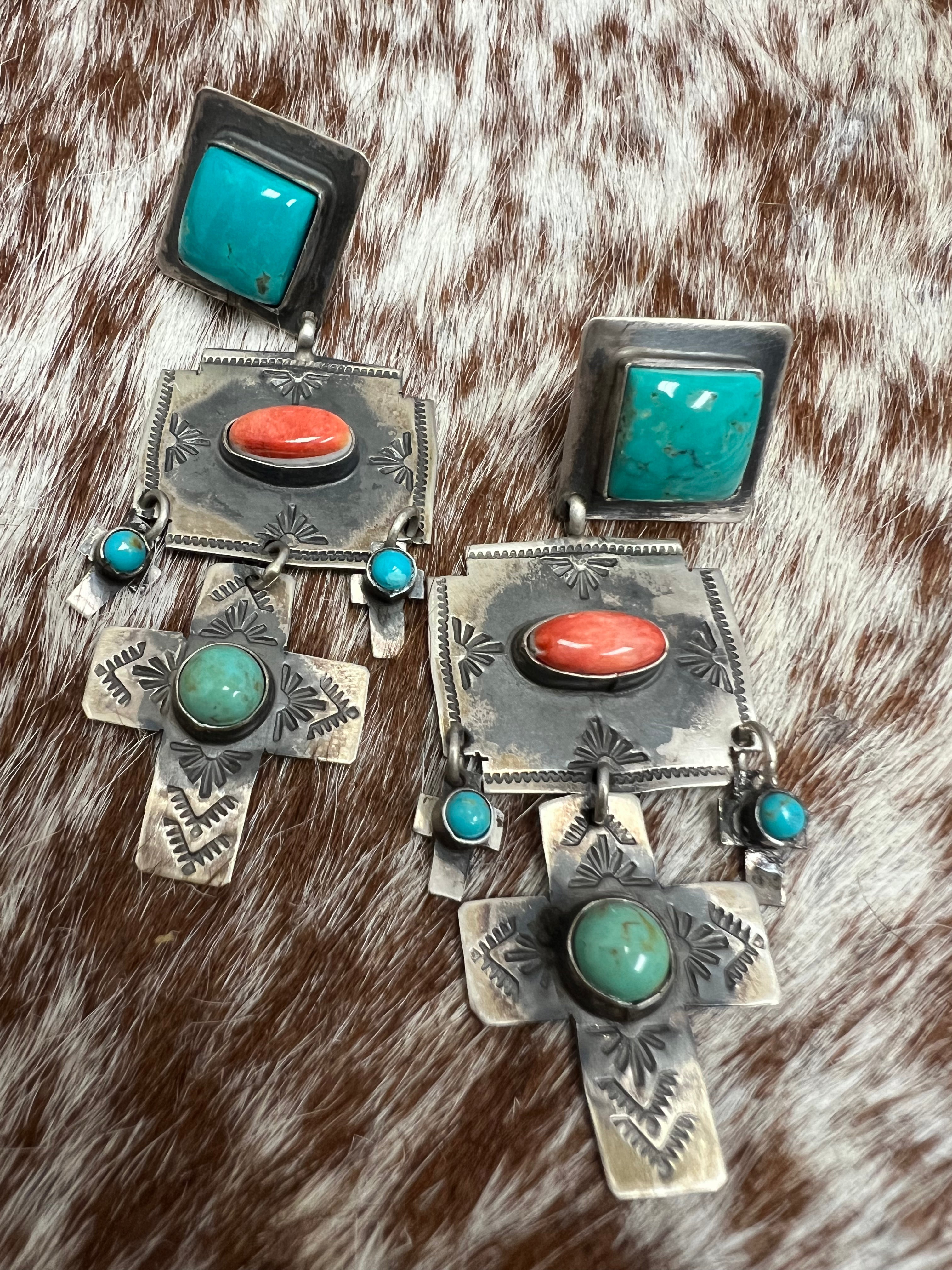 Cross Dangle Earrings