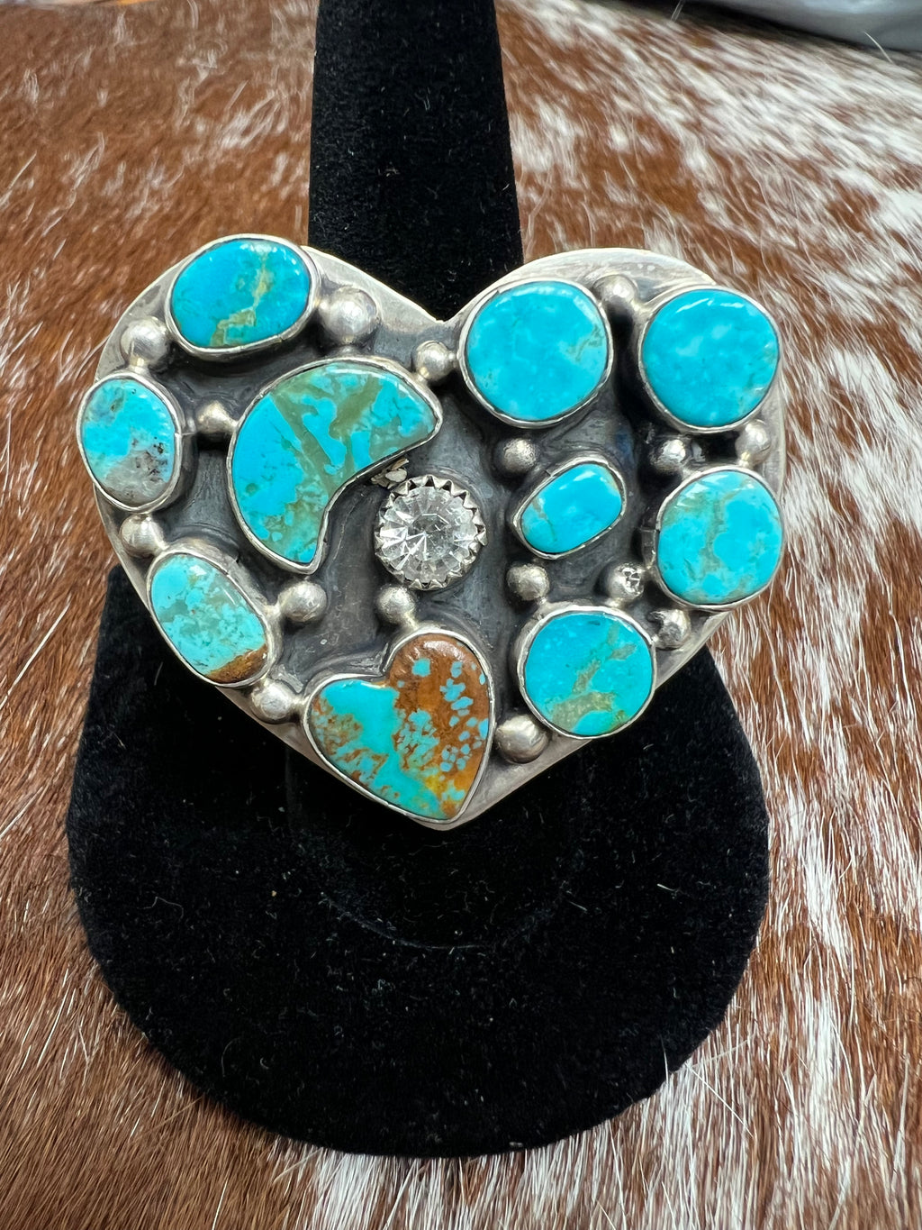 Kingman and CZ Heart Ring