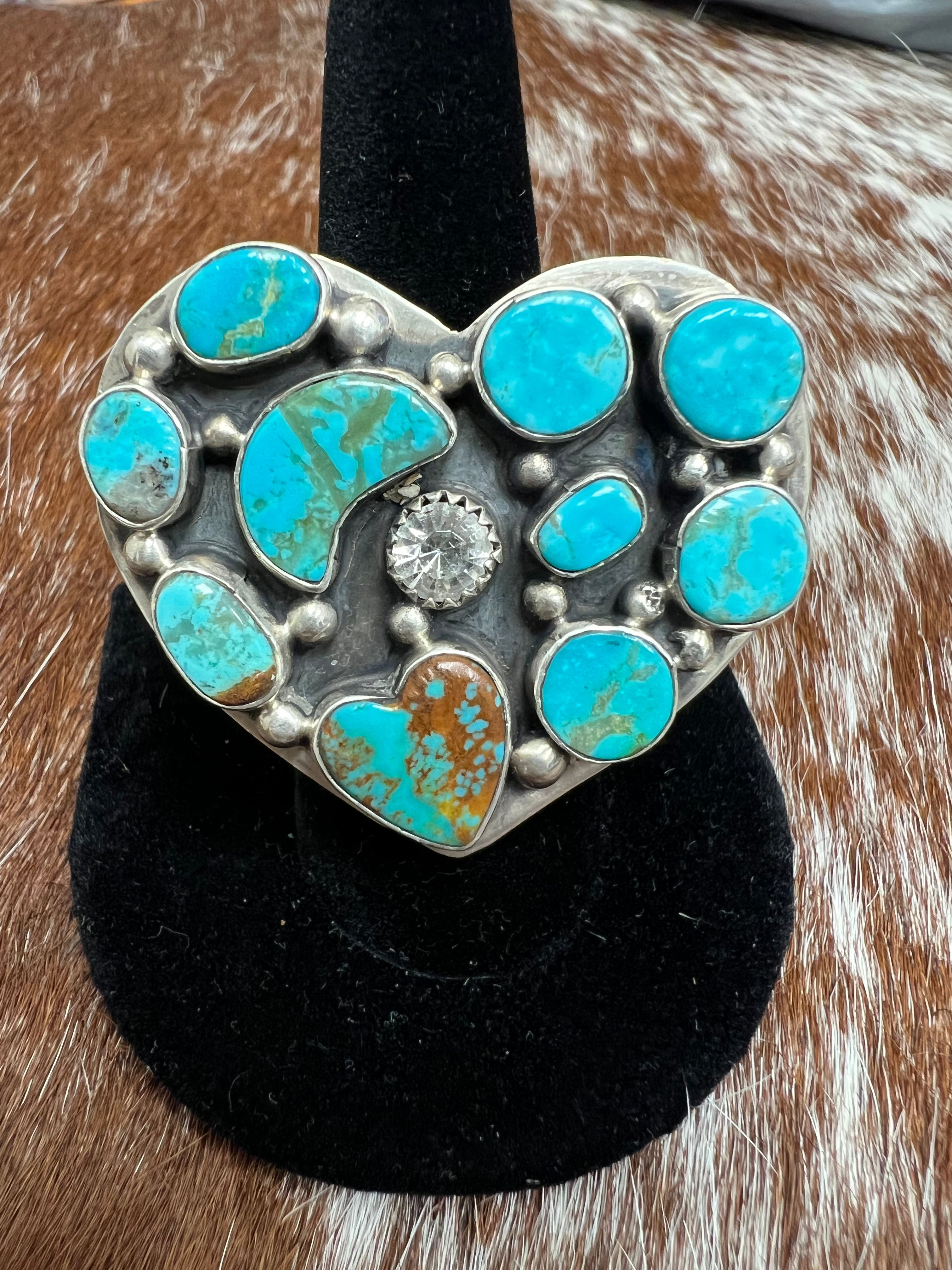Kingman and CZ Heart Ring