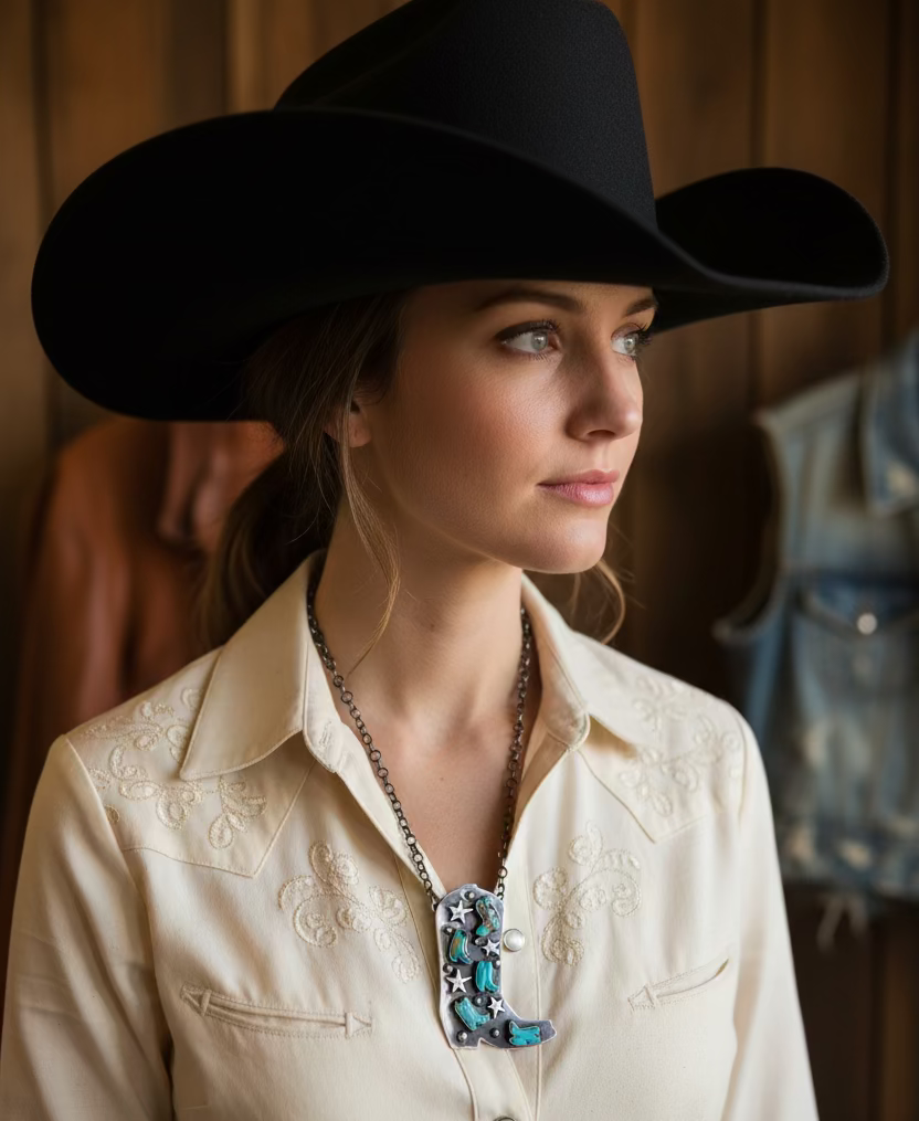 Cowboy Boot Necklace