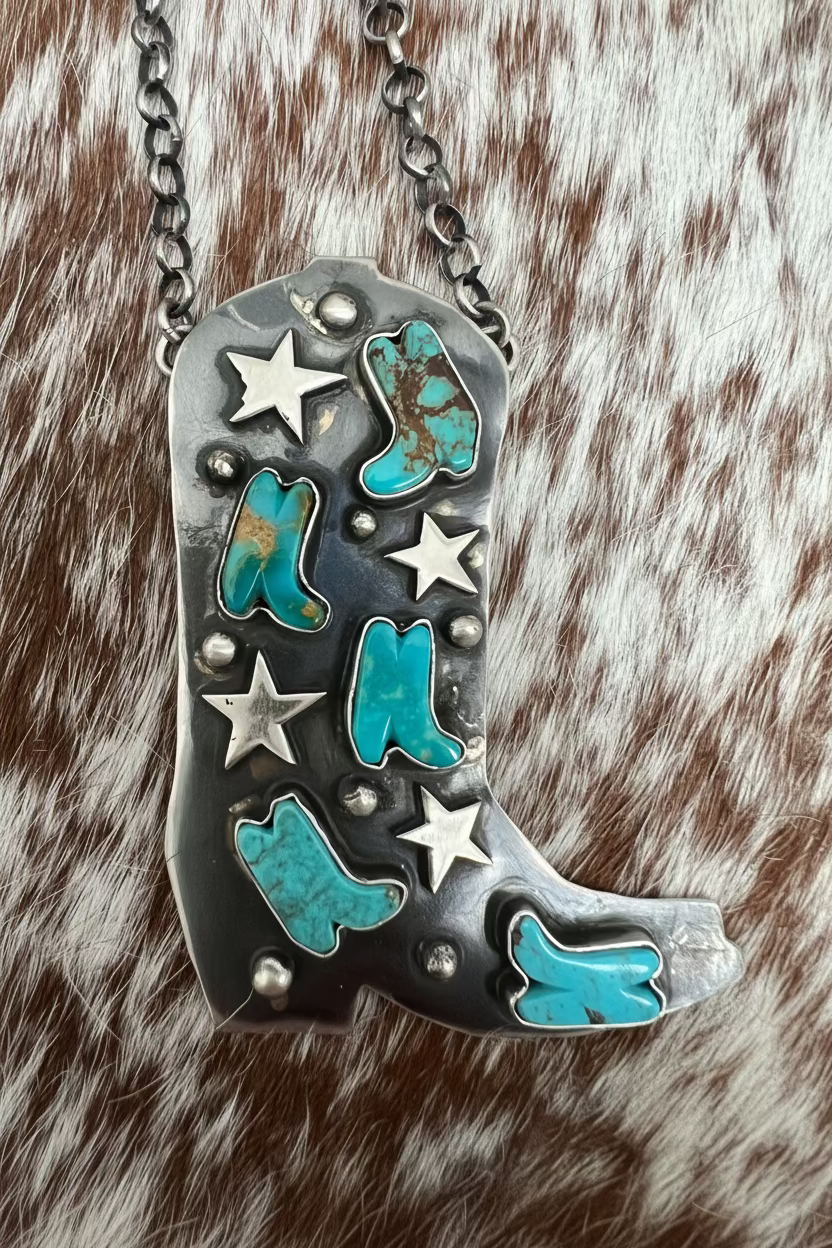 Cowboy Boot Necklace