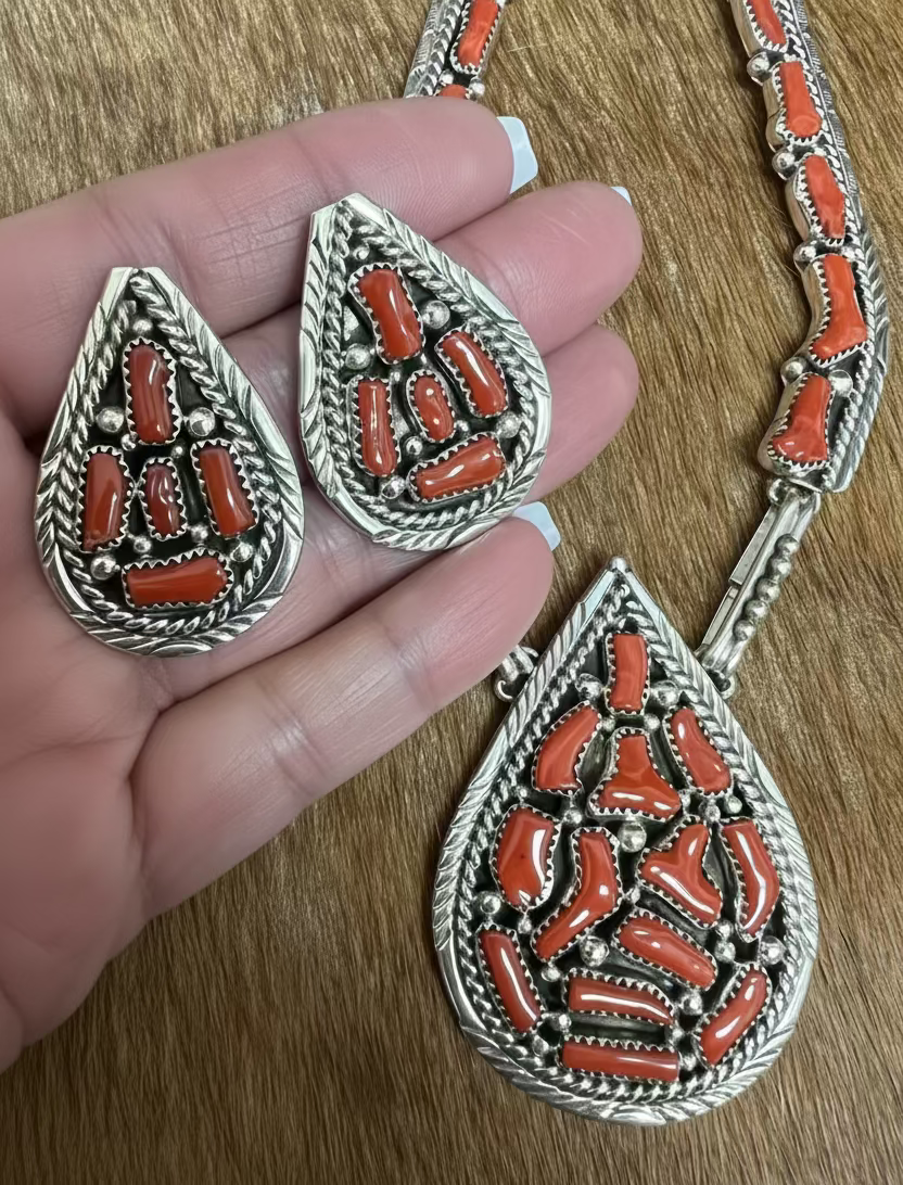Coral Necklace Set