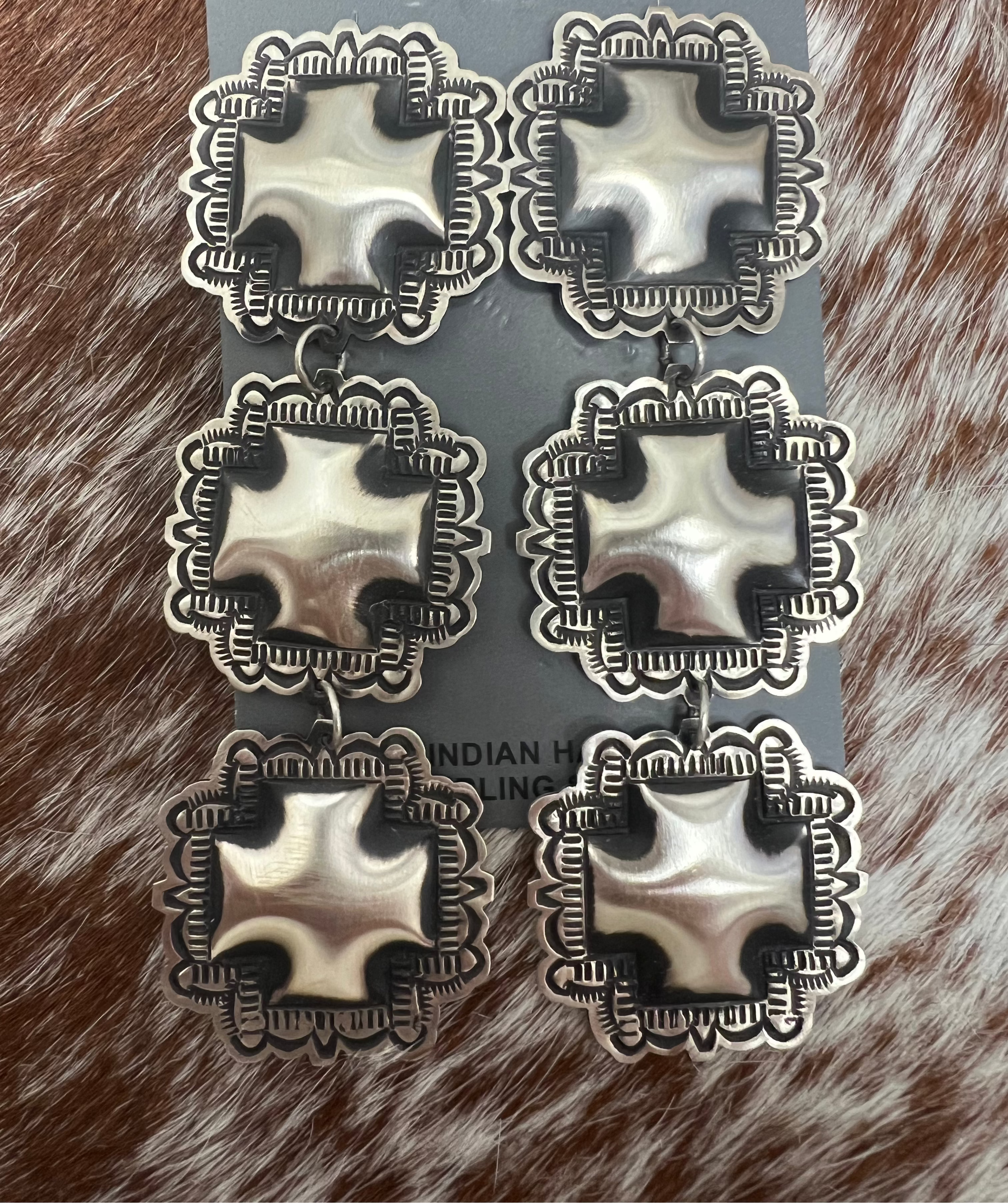 3 Concho Earrings