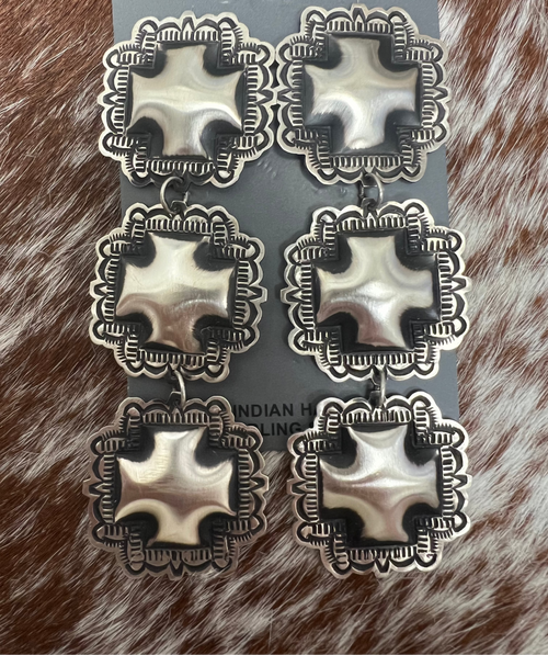 3 Concho Earrings