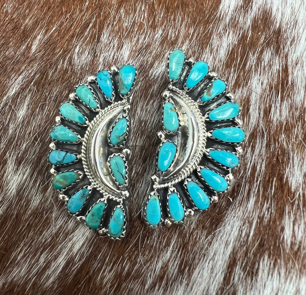 Large Half Cluster Earrings