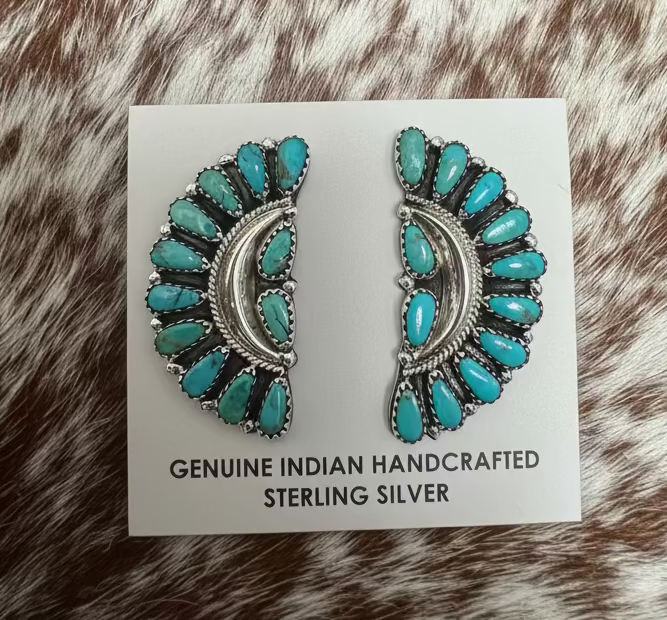 Large Half Cluster Earrings