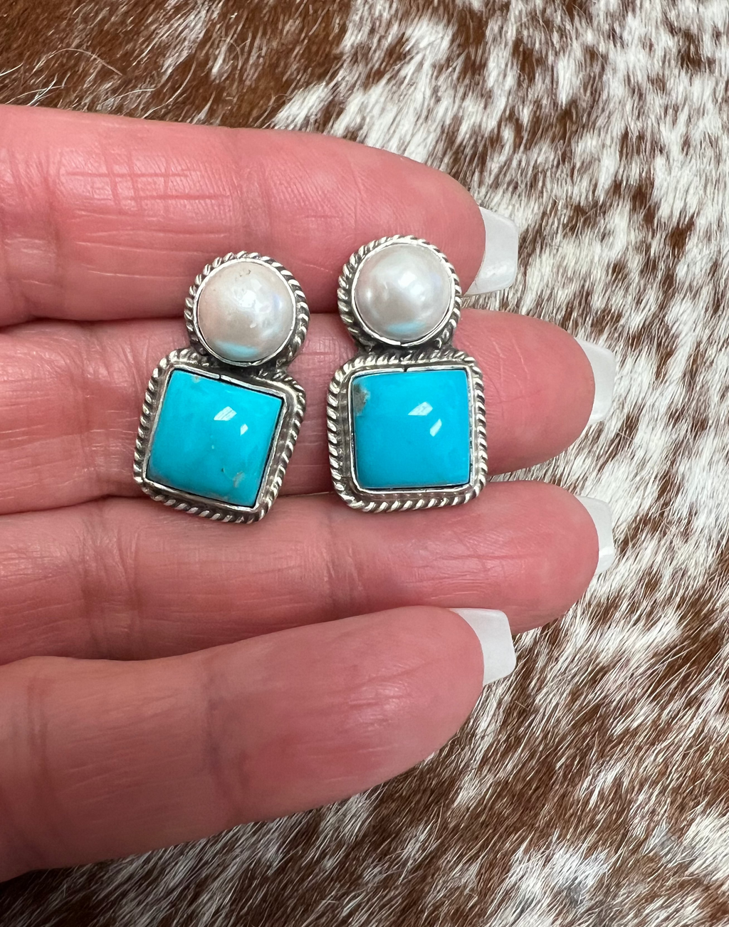 Pearl & Turquoise Earrings