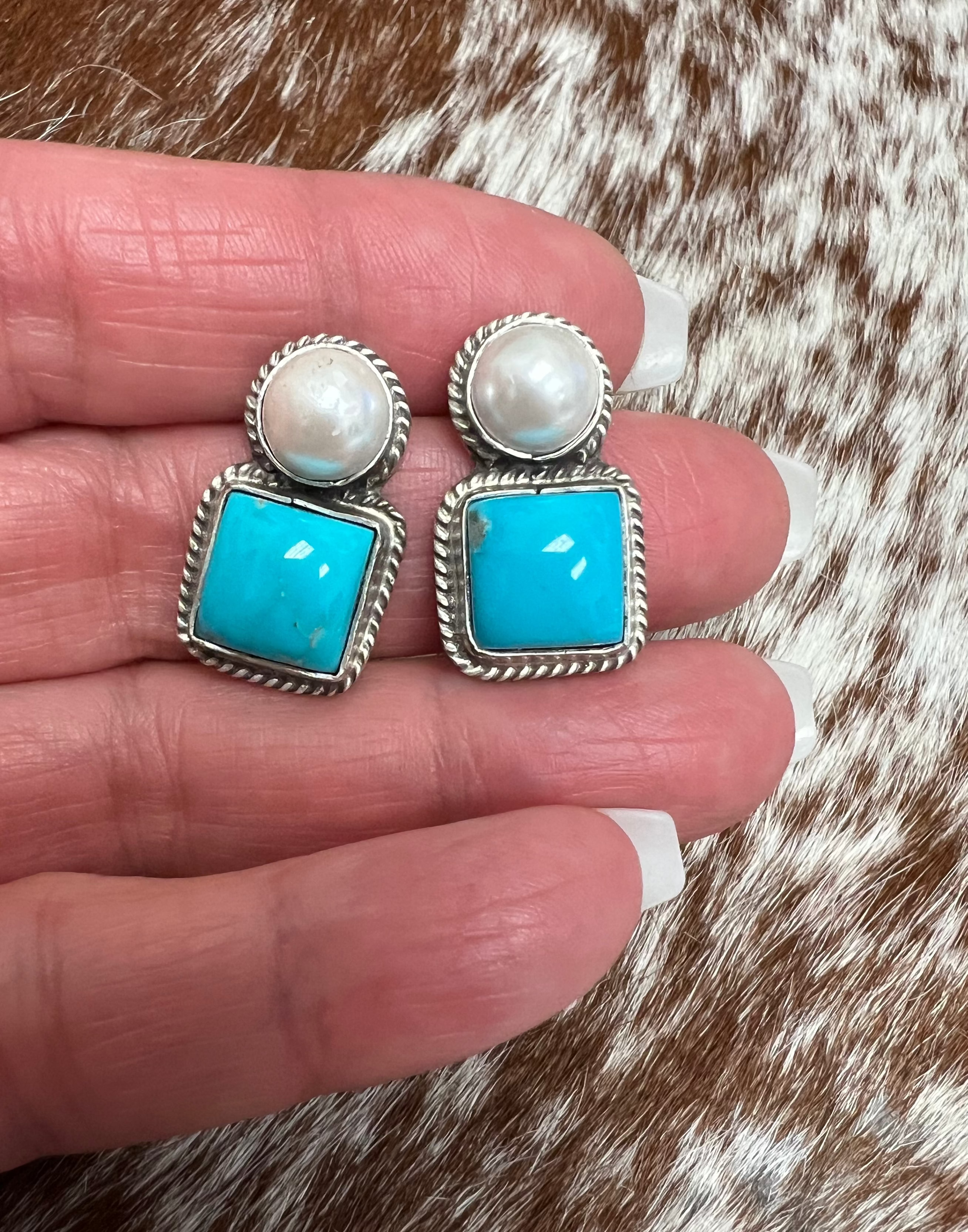 Pearl & Turquoise Earrings