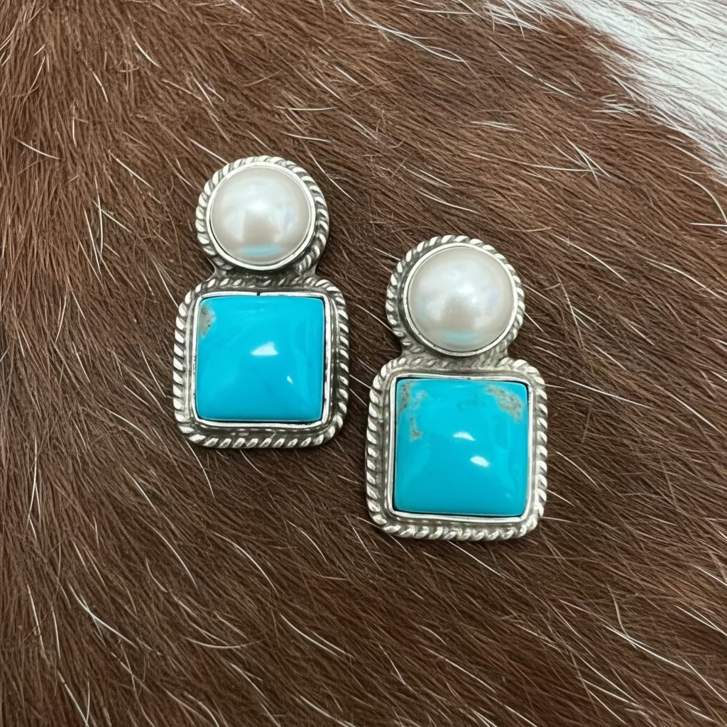 Pearl & Turquoise Earrings