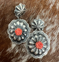 Rose Concho Earrings