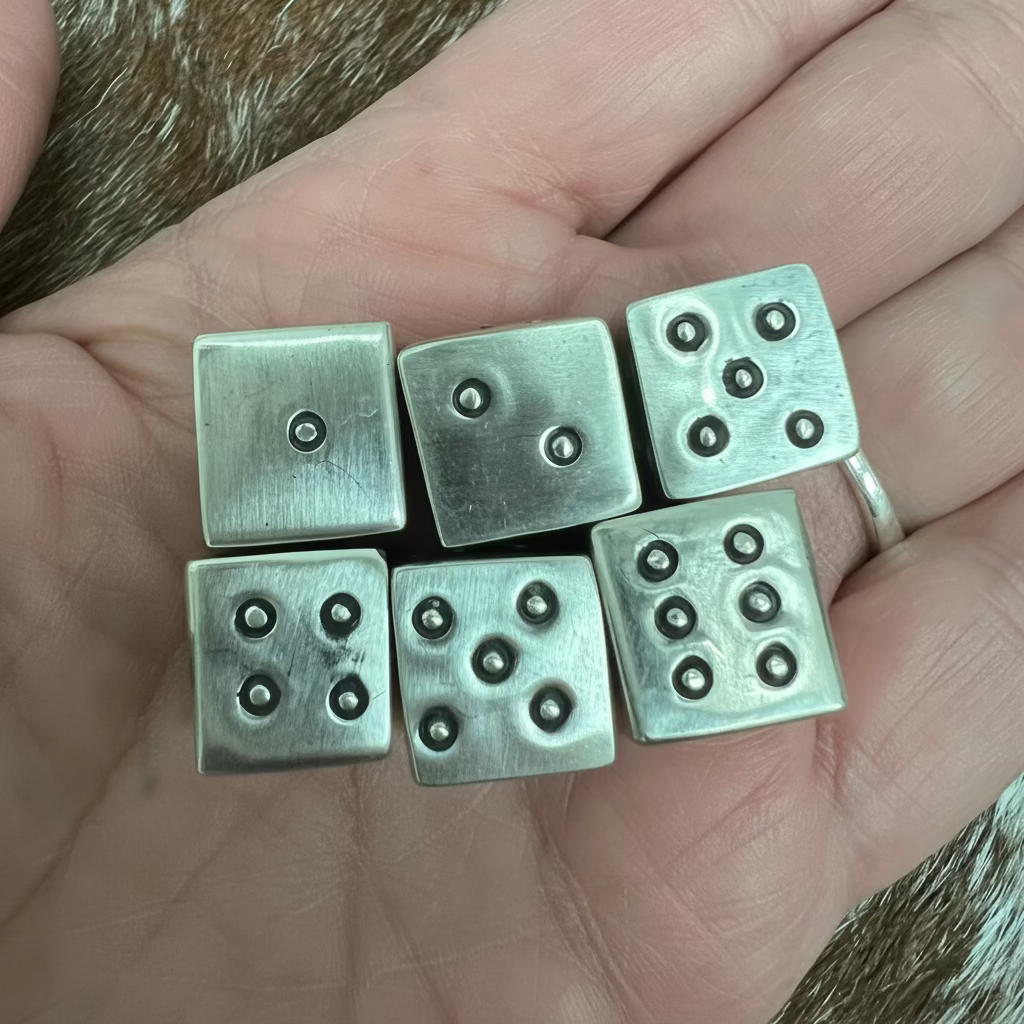 Silver Dice Set