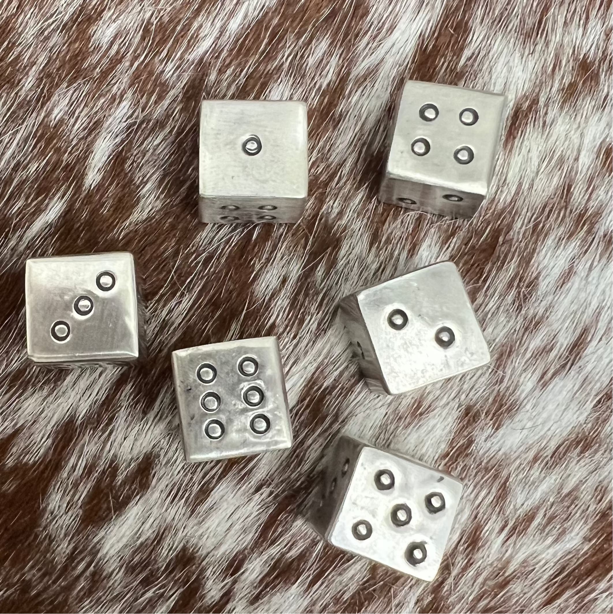Silver Dice Set