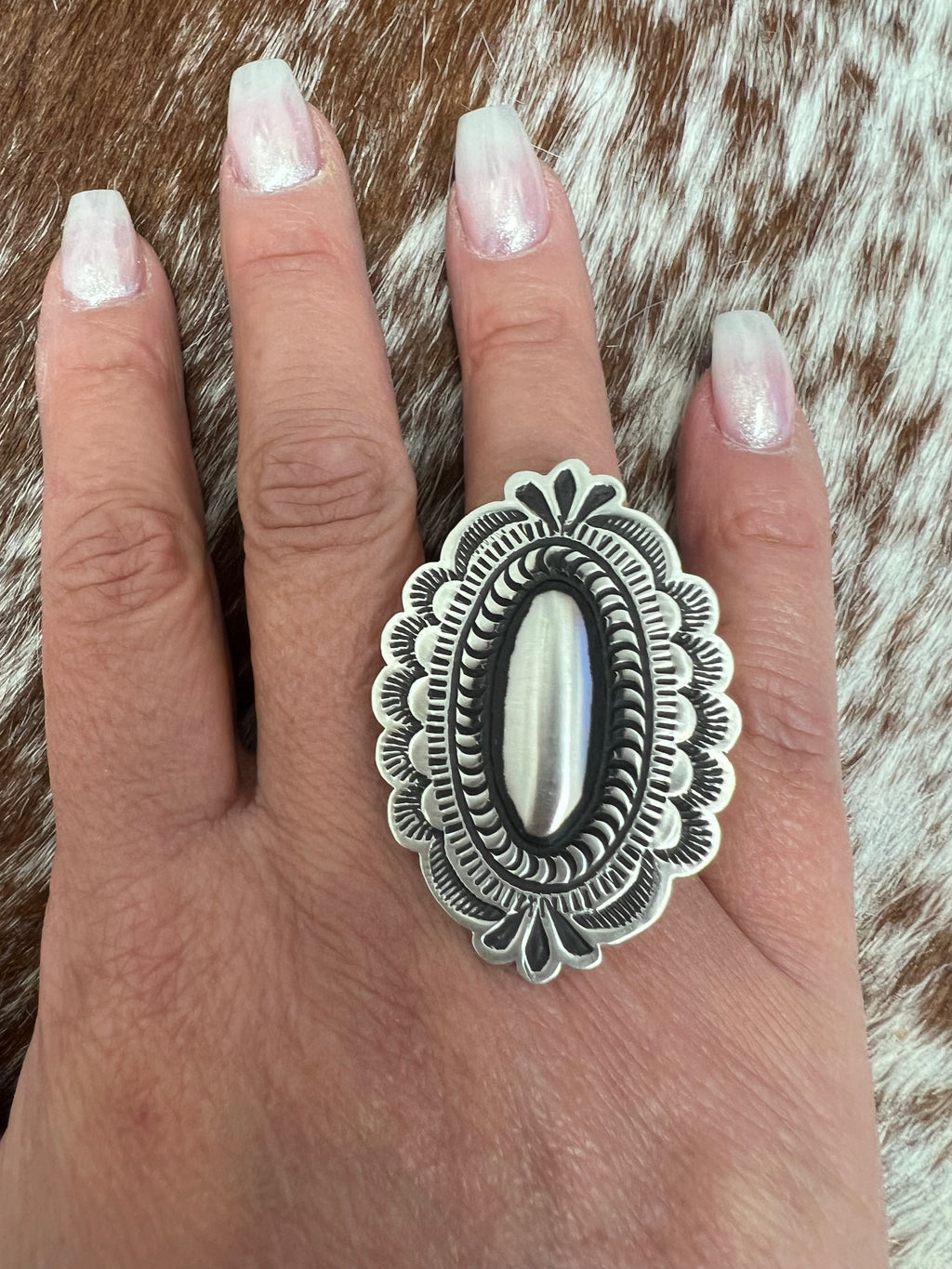 Silver Oval Ring