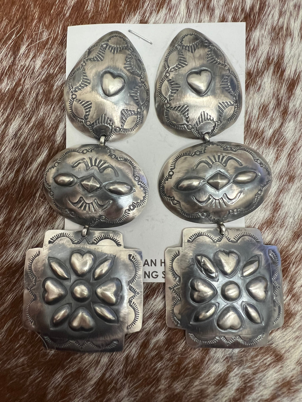 3 Tier Concho Earrings