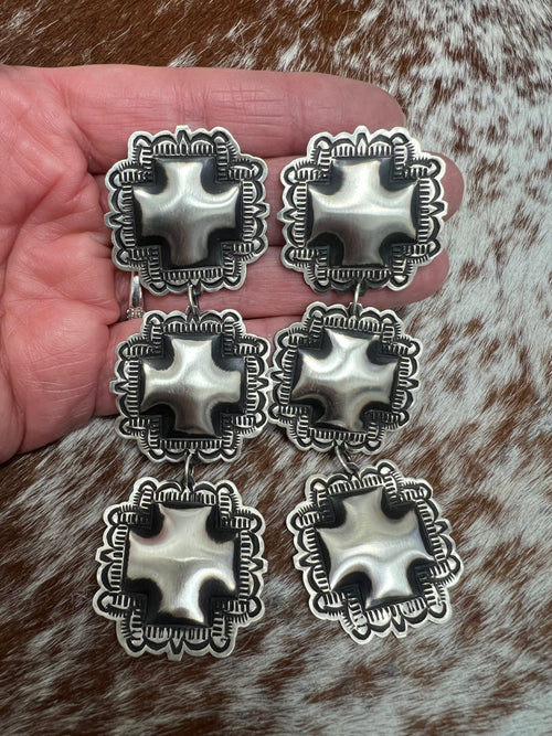 3 Concho Earrings