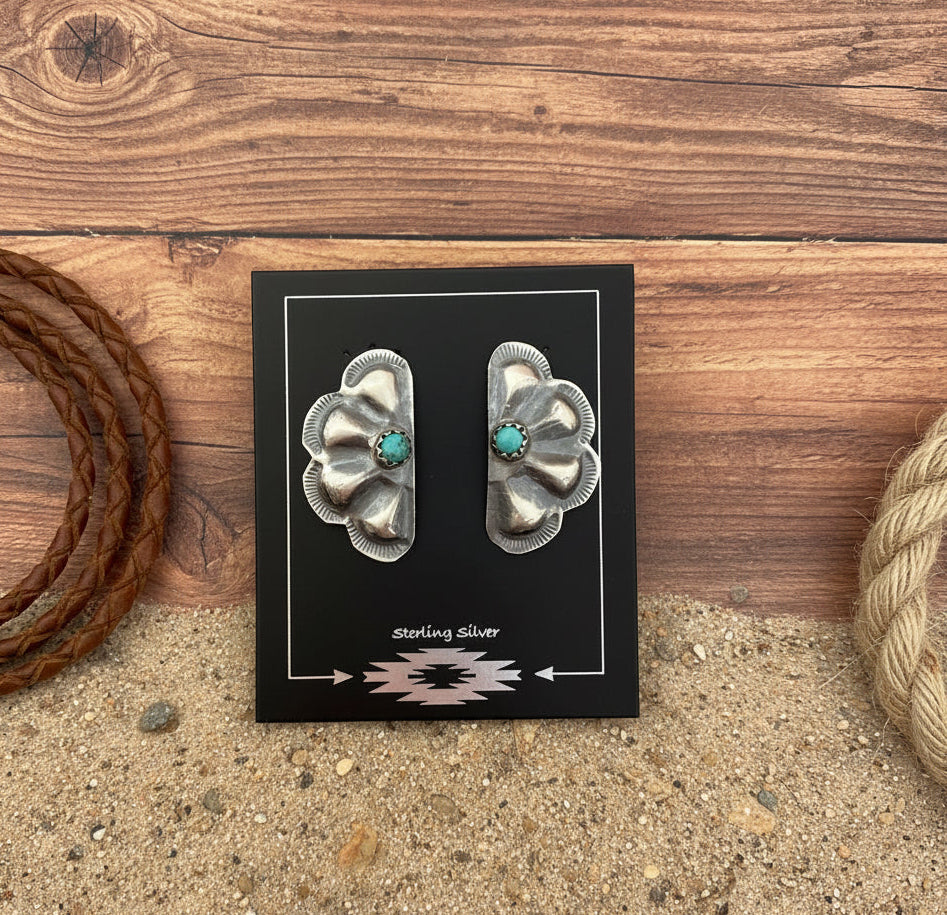 Half Concho Earrings