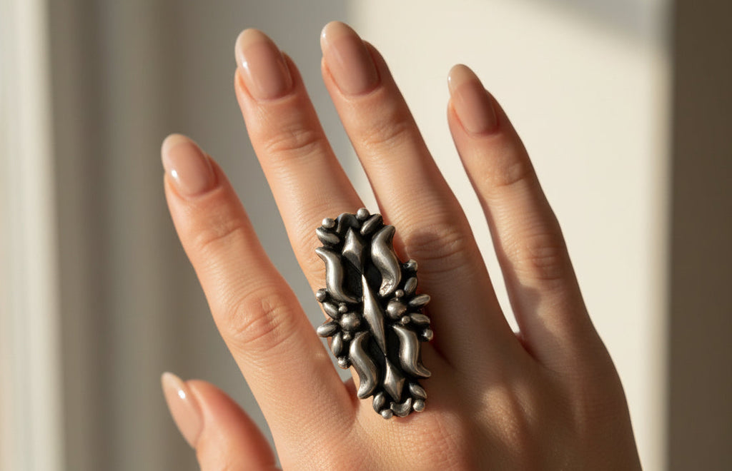 All Silver Concho Ring