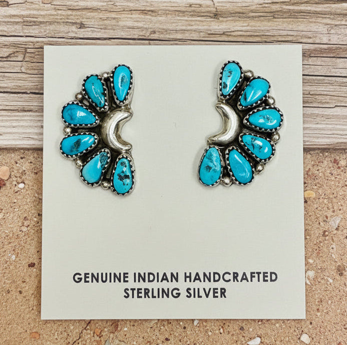 Half Moon Cluster Earrings