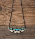 9 Stone Bar Necklace