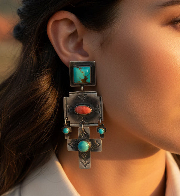 Cross Dangle Earrings